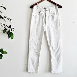 Agolde white straight leg jeans 26